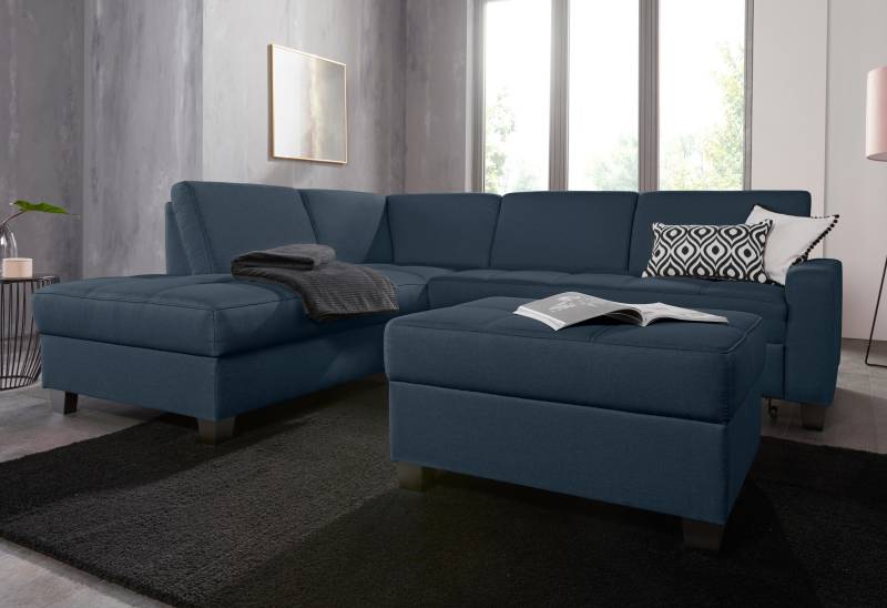 DOMO collection Ecksofa »Florentina zeitlos und elegant, Sitznähte als Designelement, L-Form«, wahlweise mit Bettfunktion, mit Kontrastnaht, Komfortsitzhöhe 47cm von DOMO collection