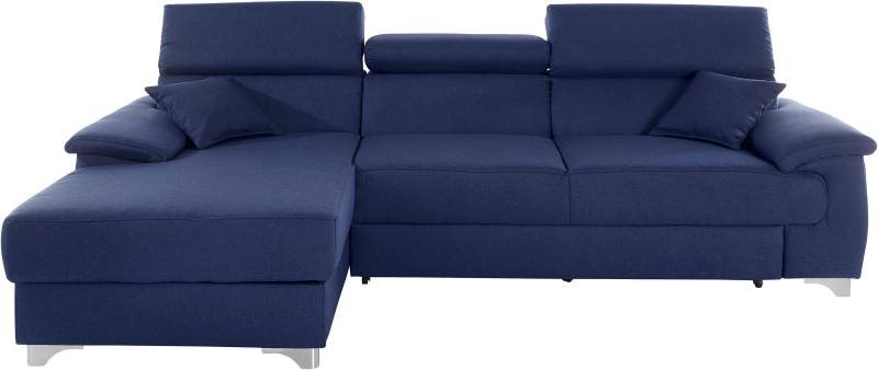 DOMO collection Ecksofa »Mira, inklusive Kopfteilverstellung für mehr Wohlfühlkomfort, L-Form«, wahlweise mit Bettfunktion und Bettkasten, elegant und modern von DOMO collection