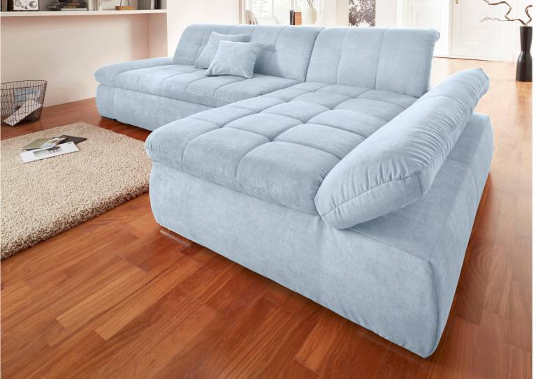 DOMO collection Ecksofa »NMoric XXL, B/T/H: 300/172/80cm, L-Form«, wahlweise mit Bettfunktion und Armlehnverstellung von DOMO collection