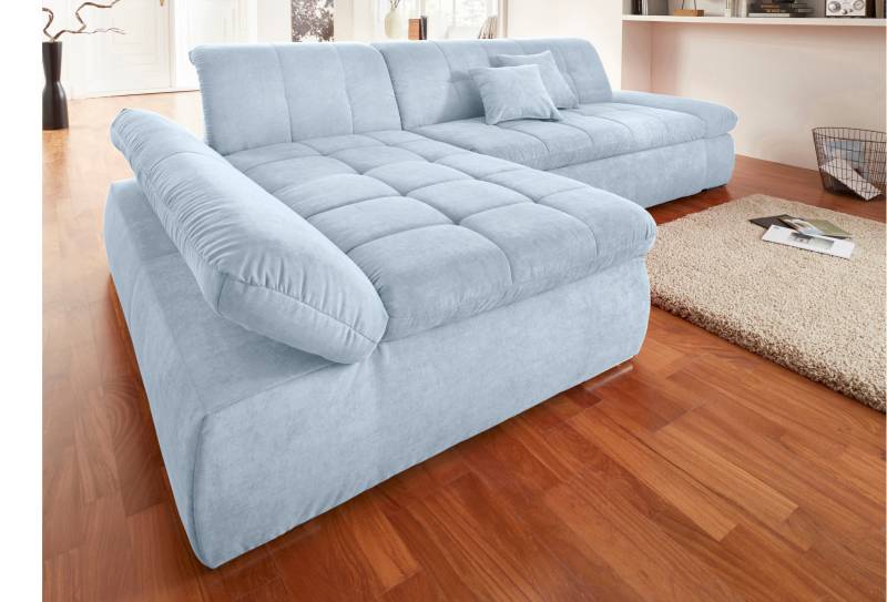 DOMO collection Ecksofa »NMoric XXL, B/T/H: 300/172/80cm, L-Form«, wahlweise mit Bettfunktion und Armlehnverstellung von DOMO collection