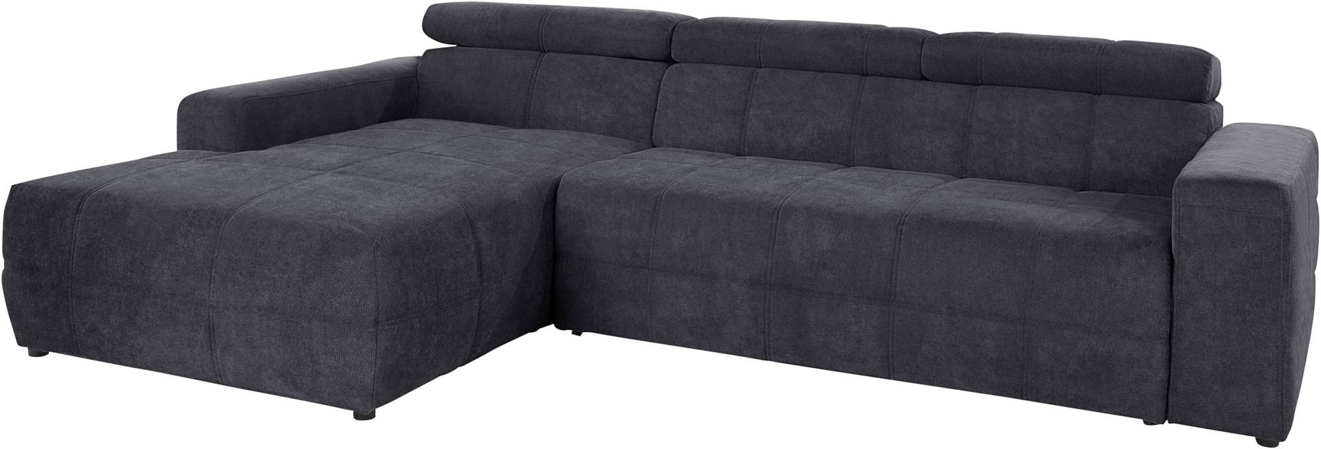 DOMO collection Ecksofa »Brandon grosse Ausführung B/T/H: 289/177/80 cm, auch in Leder und Cord«, mit Kopfteilverstellung, wahlweise Sitztiefenverstellung, L-Form von DOMO collection