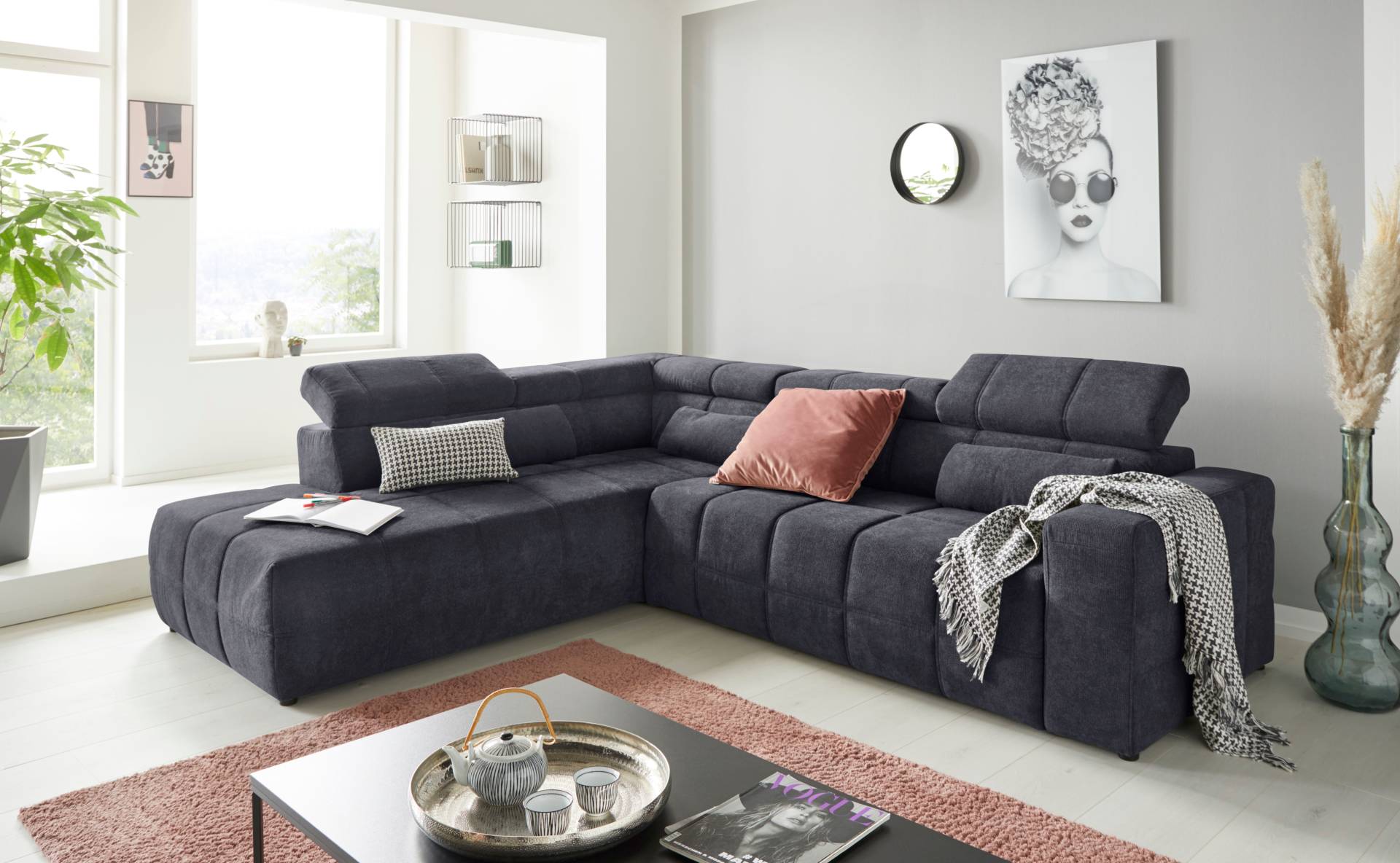 DOMO collection Ecksofa »Brandon L-Form, auch in Leder«, inklusive Kopfteilverstellung, wahlweise mit Sitztiefenverstellung DOMO collection Ecksofa »Brandon L-Form, auch in Leder«, inklusive Kopfteilverstellung, wahlweise mit Sitztiefenverstellung von DOMO collection