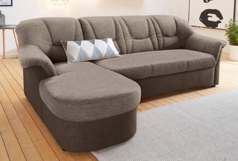 DOMO collection Ecksofa »Sarafina zeitlos und komfortabel, optional mit Federkern, L-Form«, wahlweise mit Bettfunktion von DOMO collection