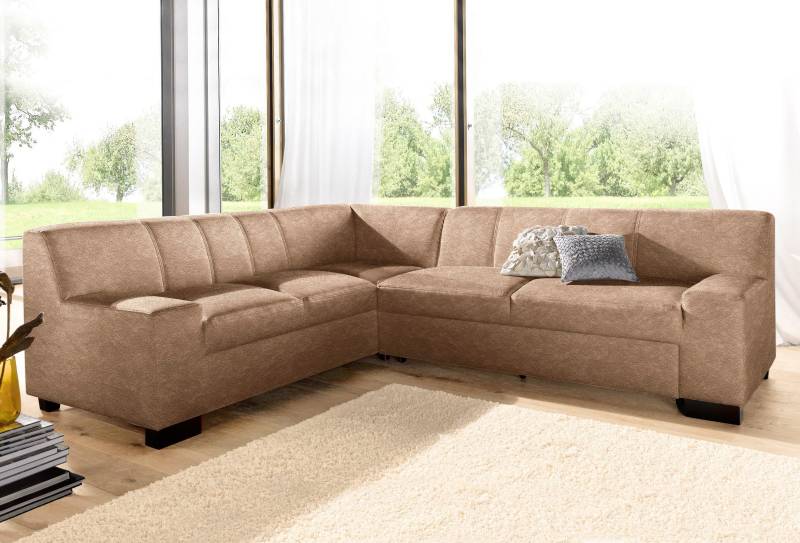 DOMO collection Ecksofa »Norma, moderne Armlehnen, zeitlos und elegant, L-Form«, wahlweise mit Bettfunktion von DOMO collection