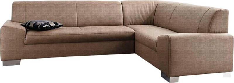 DOMO collection Ecksofa »Alisson, zeitlose Optik, flache Armlehnen, L-Form«, fester Sitzkomfort, wahlweise mit Bettfunktion von DOMO collection