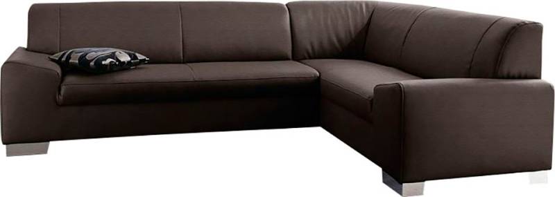 DOMO collection Ecksofa »Alisson, zeitlose Optik, flache Armlehnen, L-Form«, fester Sitzkomfort, wahlweise mit Bettfunktion von DOMO collection
