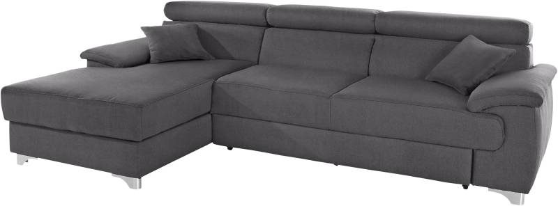 DOMO collection Ecksofa »Mira, inklusive Kopfteilverstellung für mehr Wohlfühlkomfort, L-Form«, wahlweise mit Bettfunktion und Bettkasten, elegant und modern von DOMO collection