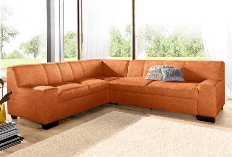 DOMO collection Ecksofa »Norma, moderne Armlehnen, zeitlos und elegant, L-Form«, wahlweise mit Bettfunktion von DOMO collection