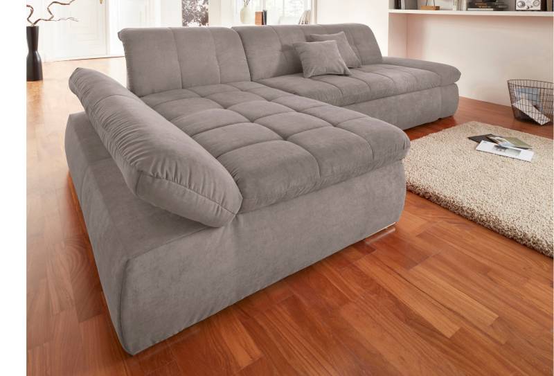 DOMO collection Ecksofa »NMoric XXL, B/T/H: 300/172/80cm, L-Form«, wahlweise mit Bettfunktion und Armlehnverstellung von DOMO collection