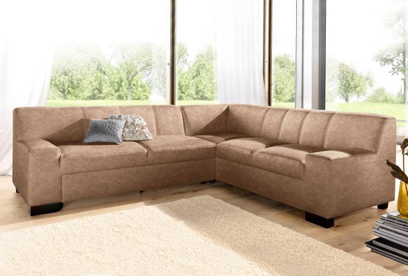 DOMO collection Ecksofa »Norma, moderne Armlehnen, zeitlos und elegant, L-Form«, wahlweise mit Bettfunktion von DOMO collection