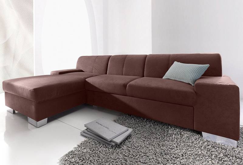 DOMO collection Ecksofa »Star, zeitlose Formensprache, elegante Optik, L-Form«, wahlweise mit Bettfunktion, OTTOs Choice von DOMO collection
