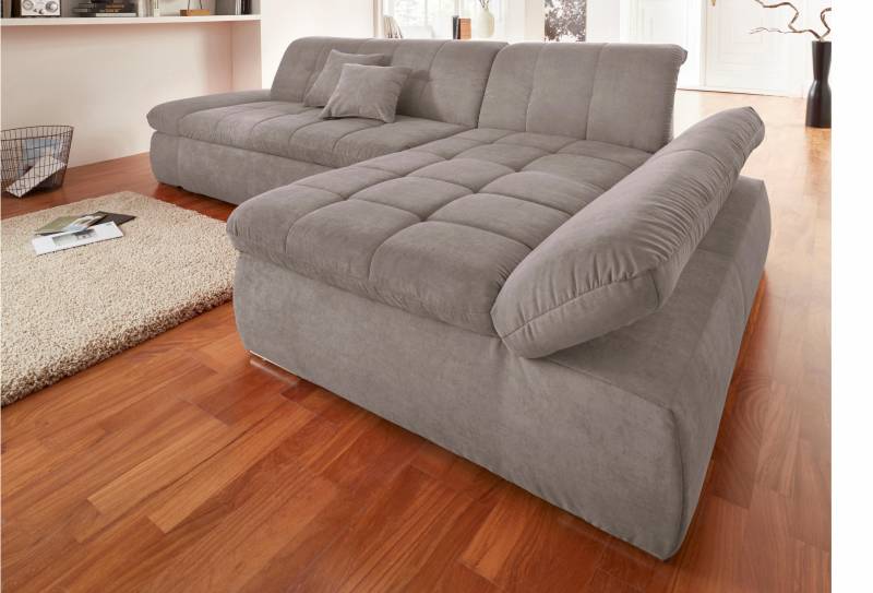 DOMO collection Ecksofa »NMoric XXL, B/T/H: 300/172/80cm, L-Form«, wahlweise mit Bettfunktion und Armlehnverstellung von DOMO collection