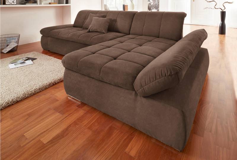 DOMO collection Ecksofa »NMoric XXL, B/T/H: 300/172/80cm, L-Form«, wahlweise mit Bettfunktion und Armlehnverstellung von DOMO collection