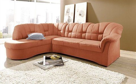DOMO collection Ecksofa »Papenburg, zeitlose Rückensteppung, elegante Armlehne, L-Form«, mit Ottomane, wahlweise mit Bettfunktion von DOMO collection