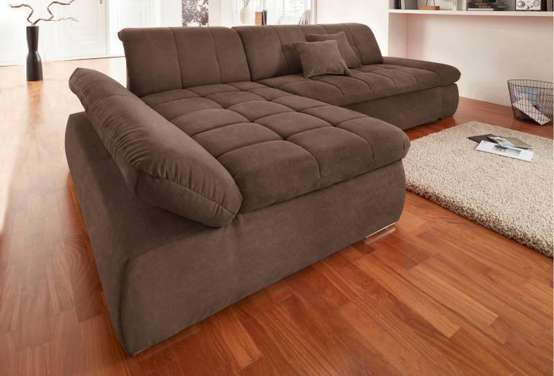 DOMO collection Ecksofa »NMoric XXL, B/T/H: 300/172/80cm, L-Form«, wahlweise mit Bettfunktion und Armlehnverstellung von DOMO collection