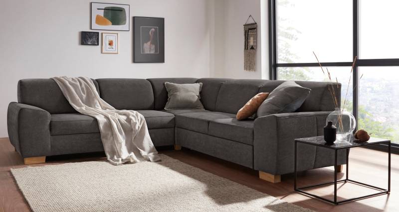 DOMO collection Ecksofa »Incanto kubische Formensprache, komfortabel, flache Armlehnen, L-Form«, wahlweise mit Bettfunktion von DOMO collection