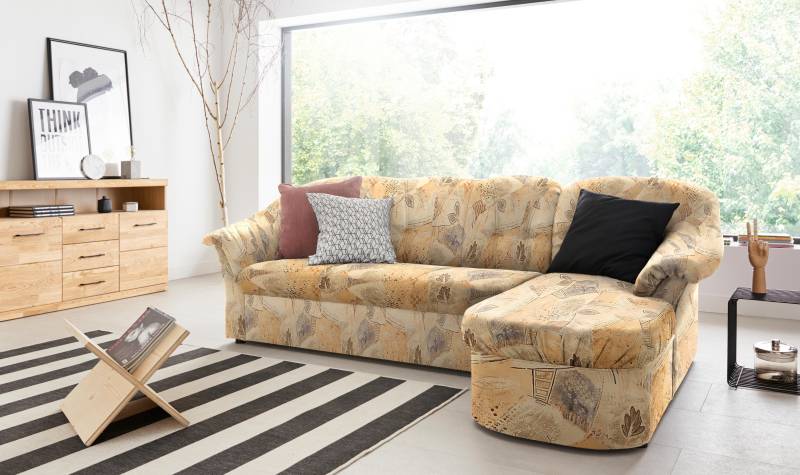 DOMO collection Ecksofa »Pegnitz, elegante Rückensteppung, kompakte Stellmasse 238/141cm, L-Form«, wahlweise mit Bettfunktion von DOMO collection
