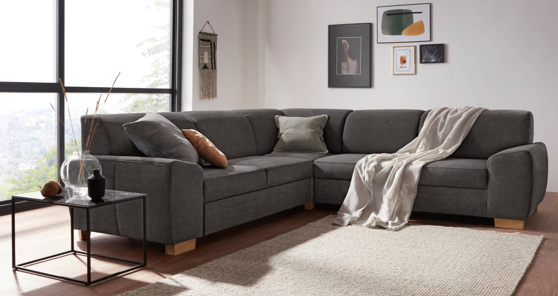 DOMO collection Ecksofa »Incanto kubische Formensprache, komfortabel, flache Armlehnen, L-Form«, wahlweise mit Bettfunktion DOMO collection Ecksofa »Incanto kubische Formensprache, komfortabel, flache Armlehnen, L-Form«, wahlweise mit Bettfunktion von DOMO collection