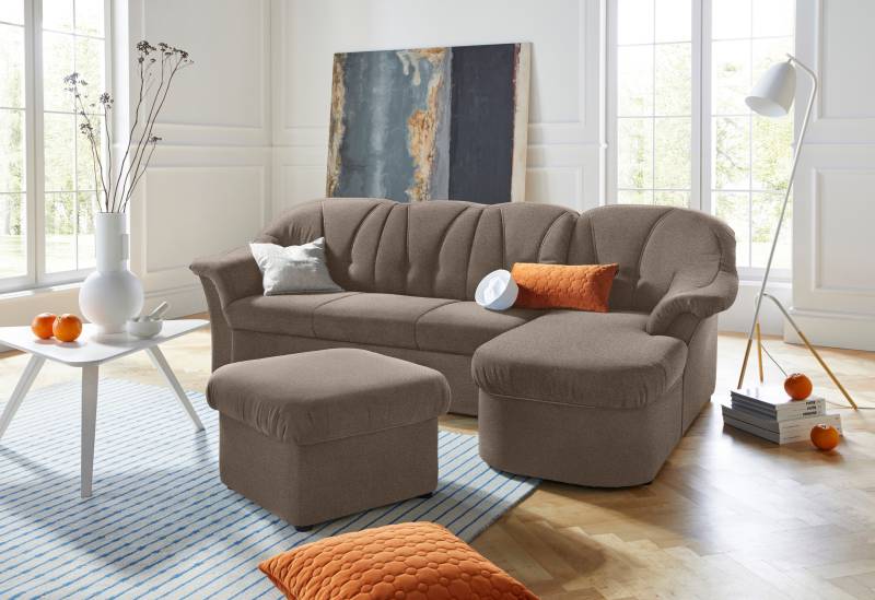 DOMO collection Ecksofa »Pegnitz, elegante Rückensteppung, komfortabel, L-Form«, wahlweise mit Bettfunktion von DOMO collection