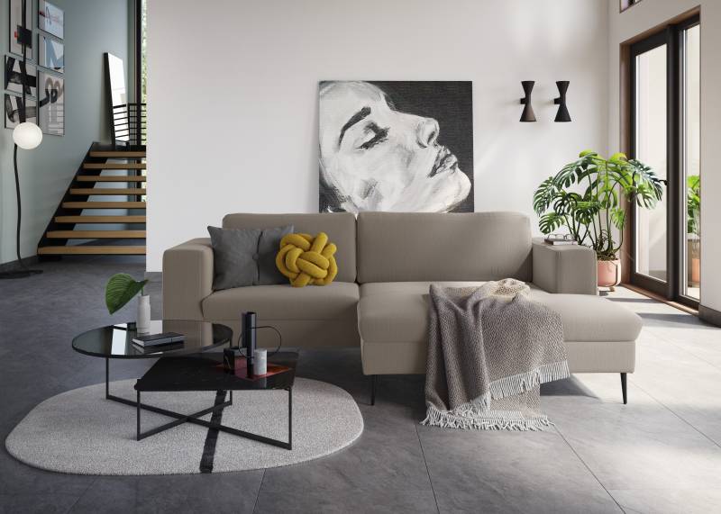 DOMO collection Ecksofa »Modica kompakt und elegant, Breite 244, L-Form«, moderne Optik mit extrabreiter Recamiere, auch in Cord von DOMO collection