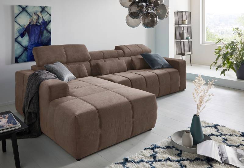 DOMO collection Ecksofa »Brandon grosse Ausführung B/T/H: 289/177/80 cm, auch in Leder und Cord« von DOMO collection