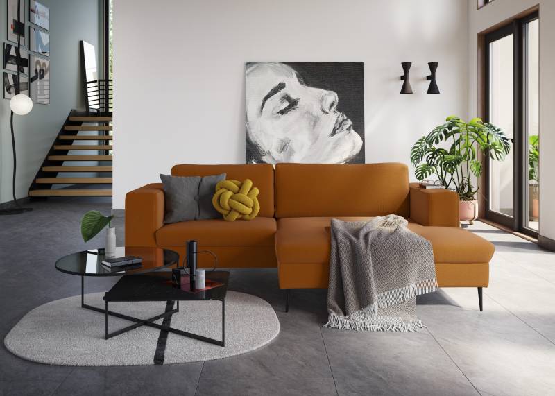 DOMO collection Ecksofa »Modica kompakt und elegant, Breite 244, L-Form«, moderne Optik mit extrabreiter Recamiere, auch in Cord von DOMO collection