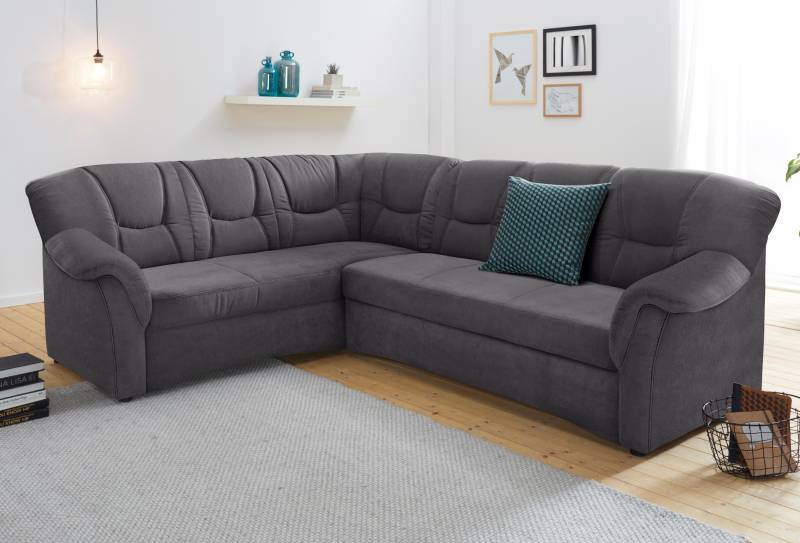 DOMO collection Ecksofa »Sarafina zeitlos und komfortabel, optional mit Federkern, L-Form«, wahlweise mit Bettfunktion von DOMO collection