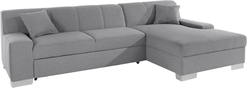 DOMO collection Ecksofa »Bero, elegant und zeitlos, flache Armlehnen, L-Form«, fester Sitzkomfort, wahlweise mit Bettfunktion von DOMO collection