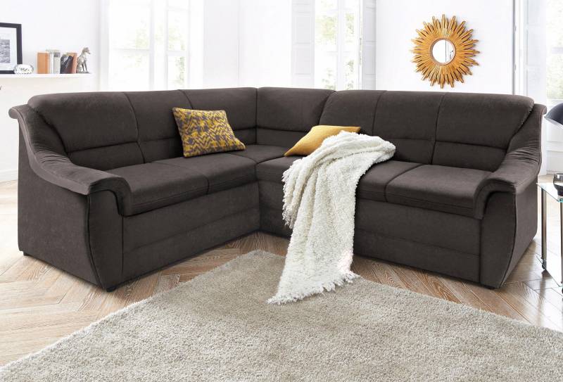 DOMO collection Ecksofa »Lale zeitlose Formensprache, komfortabel, L-Form«, mit langem Schenkel, wahlweise mit Bettfunktion von DOMO collection