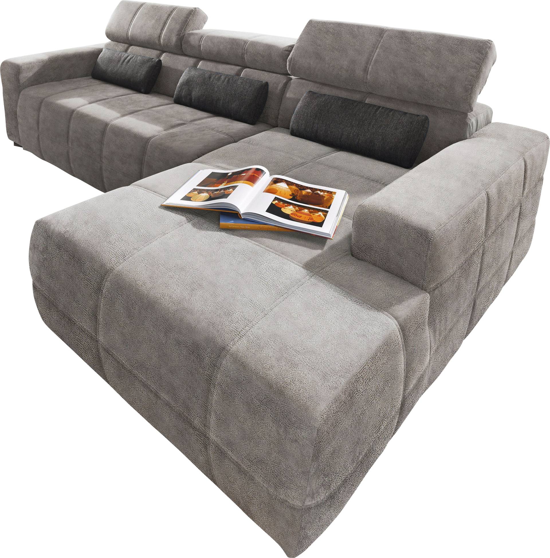 DOMO collection Ecksofa »Brandon grosse Ausführung B/T/H: 289/177/80 cm, auch in Leder und Cord«, mit Kopfteilverstellung, wahlweise Sitztiefenverstellung, L-Form DOMO collection Ecksofa »Brandon grosse Ausführung B/T/H: 289/177/80 cm, auch in Leder und Cord«, mit Kopfteilverstellung, wahlweise Sitztiefenverstellung, L-Form von DOMO collection