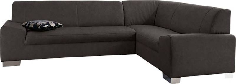 DOMO collection Ecksofa »Alisson, zeitlose Optik, flache Armlehnen, L-Form«, fester Sitzkomfort, wahlweise mit Bettfunktion von DOMO collection