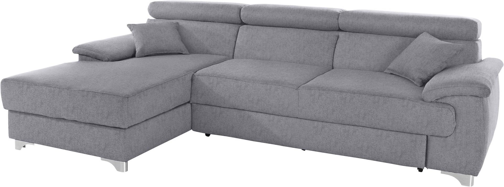 DOMO collection Ecksofa »Mira, inklusive Kopfteilverstellung für mehr Wohlfühlkomfort, L-Form«, wahlweise mit Bettfunktion und Bettkasten, elegant und modern von DOMO collection