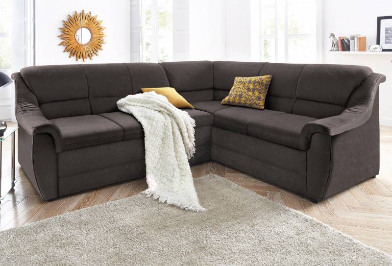 DOMO collection Ecksofa »Lale zeitlose Formensprache, komfortabel, L-Form«, mit langem Schenkel, wahlweise mit Bettfunktion von DOMO collection