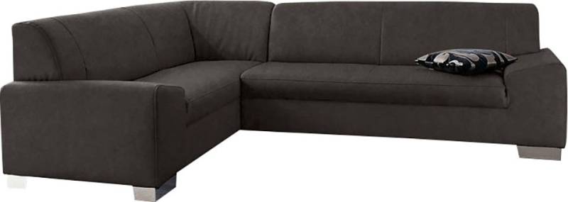 DOMO collection Ecksofa »Alisson, zeitlose Optik, flache Armlehnen, L-Form«, fester Sitzkomfort, wahlweise mit Bettfunktion von DOMO collection