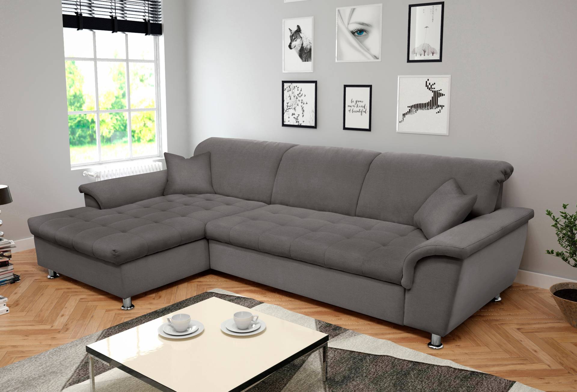 DOMO collection Ecksofa Franzi, wahlweise mit Bettfunktion, Bettkasten und Kopfteilverstellung von DOMO collection