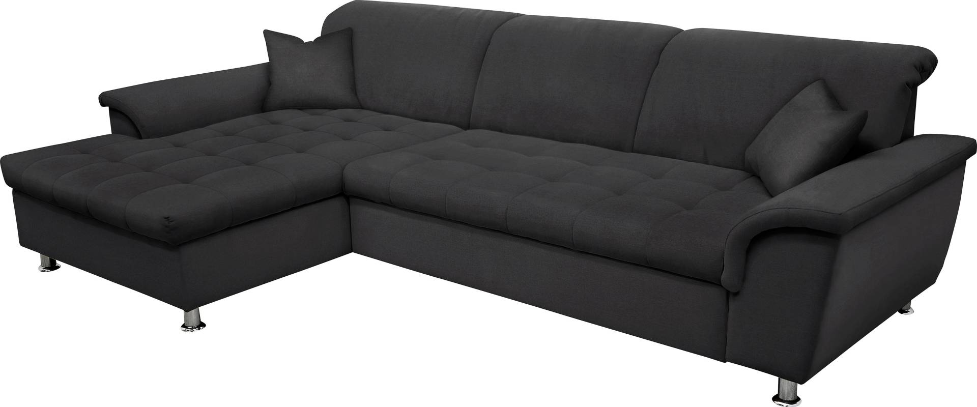 DOMO collection Ecksofa »Franzi Steppung im Sitzbereich B7T/H: 278/162/80 cm, Schlafsofa«, wahlweise mit Bettfunktion, Bettkasten und Kopfteilverstellung von DOMO collection