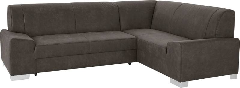 DOMO collection Ecksofa »Anzio in kubischer Formensprache, flache Armlehnen, L-Form«, Wahlweise mit Bettfunktion und Federkern für hohen Sitzkomfort von DOMO collection