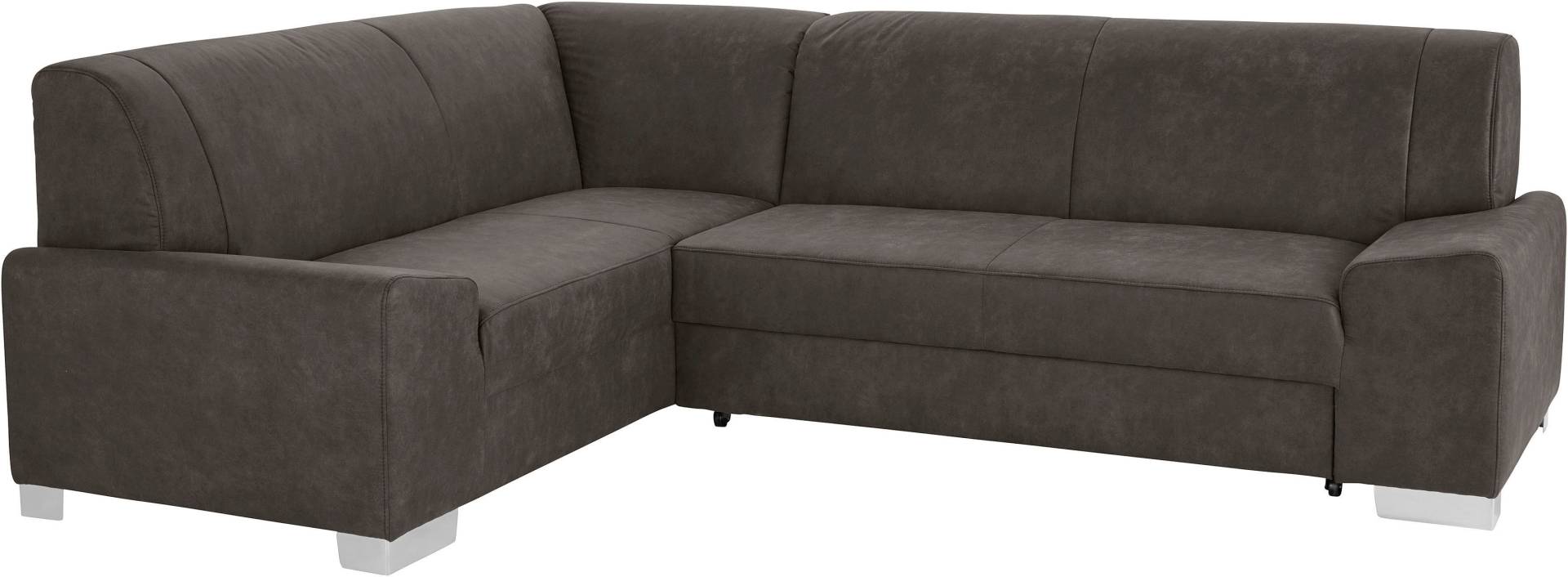 DOMO collection Ecksofa »Anzio in kubischer Formensprache, flache Armlehnen, L-Form«, Wahlweise mit Bettfunktion und Federkern für hohen Sitzkomfort von DOMO collection