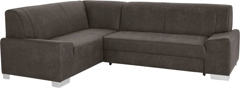 DOMO collection Ecksofa »Anzio in kubischer Formensprache, flache Armlehnen, L-Form«, Wahlweise mit Bettfunktion und Federkern für hohen Sitzkomfort von DOMO collection