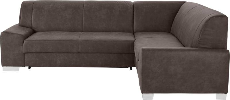 DOMO collection Ecksofa »Anzio in kubischer Formensprache, flache Armlehnen, L-Form«, Wahlweise mit Bettfunktion und Federkern für hohen Sitzkomfort von DOMO collection