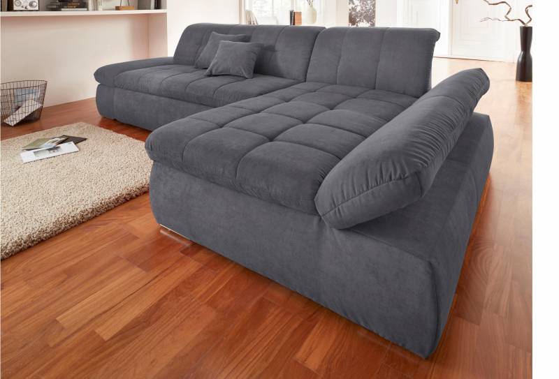 DOMO collection Ecksofa »NMoric XXL, B/T/H: 300/172/80cm, L-Form«, wahlweise mit Bettfunktion und Armlehnverstellung von DOMO collection