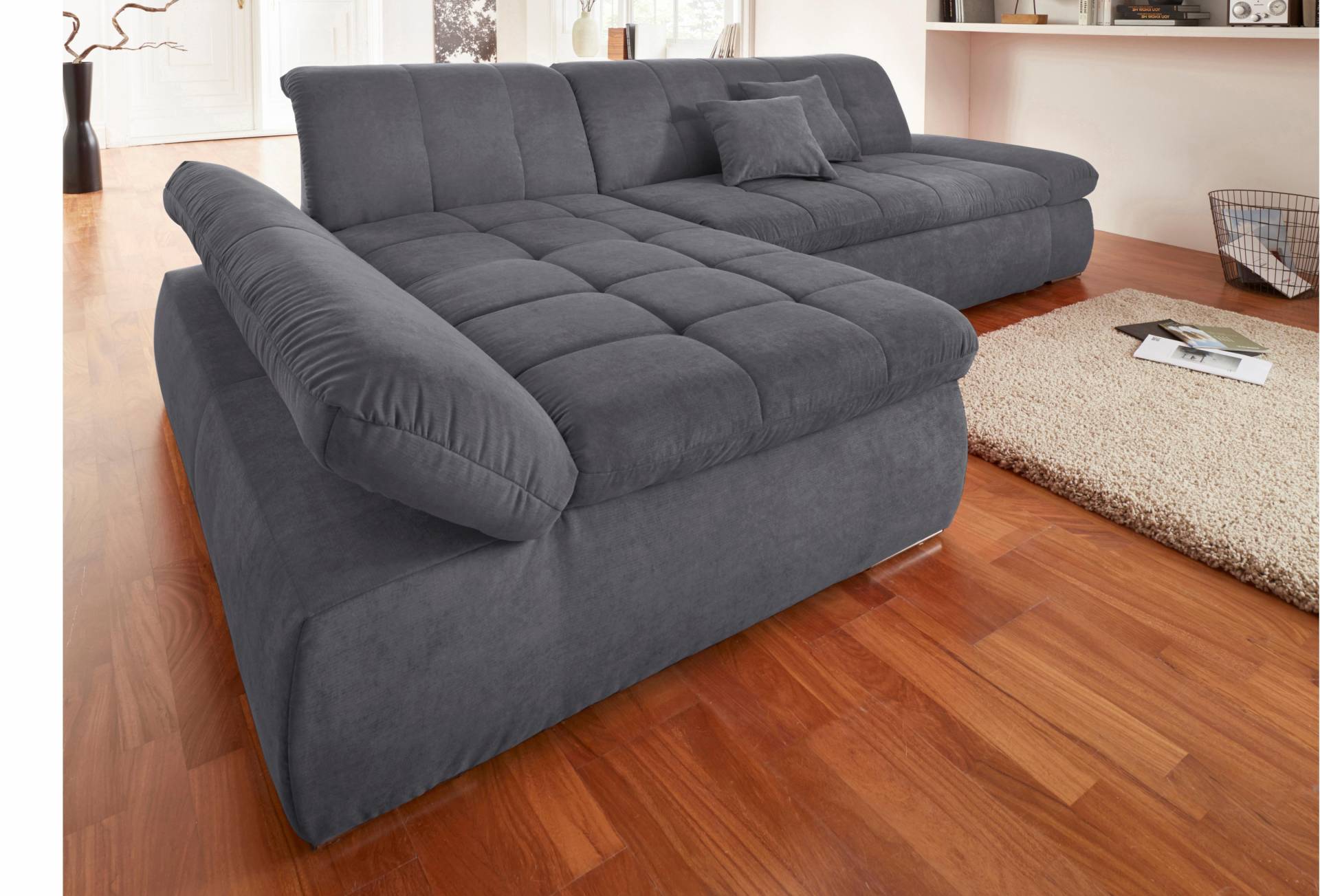 DOMO collection Ecksofa »NMoric XXL, B/T/H: 300/172/80cm, L-Form«, wahlweise mit Bettfunktion und Armlehnverstellung von DOMO collection