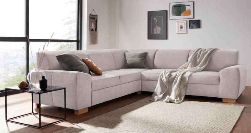 DOMO collection Ecksofa »Incanto kubische Formensprache, komfortabel, flache Armlehnen, L-Form«, wahlweise mit Bettfunktion DOMO collection Ecksofa »Incanto kubische Formensprache, komfortabel, flache Armlehnen, L-Form«, wahlweise mit Bettfunktion von DOMO collection