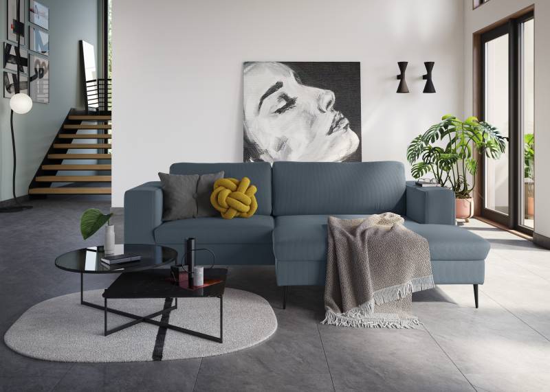 DOMO collection Ecksofa »Modica kompakt und elegant, Breite 244, L-Form«, moderne Optik mit extrabreiter Recamiere, auch in Cord von DOMO collection