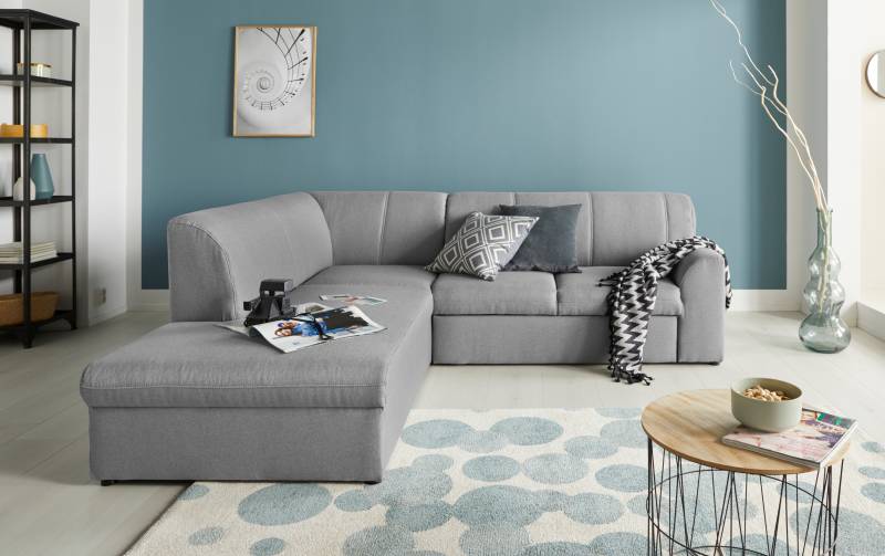 DOMO collection Ecksofa »Topper zeitlos elegant, kompakte Stellmasse, OTTOs Choice, L-Form«, mit Ottomane, wahlweise mit Schlaffunktion von DOMO collection