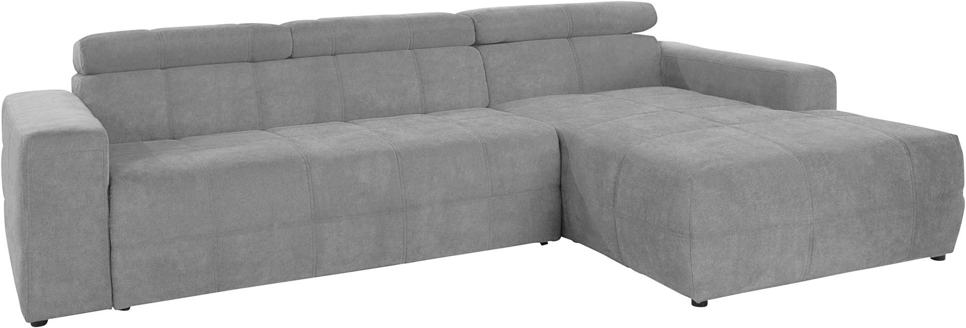 DOMO collection Ecksofa »Brandon Sitzbelastung 140 kg, grosse Ausführung, B/T/H: 289/177/80 cm«, mit Kopfteilverstellung, wahlweise Sitztiefenverstellung, L-Form von DOMO collection