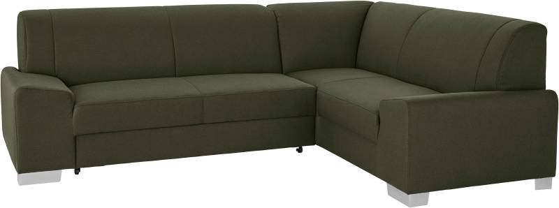 DOMO collection Ecksofa »Anzio in kubischer Formensprache, flache Armlehnen, L-Form«, Wahlweise mit Bettfunktion und Federkern für hohen Sitzkomfort von DOMO collection