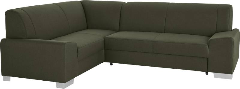 DOMO collection Ecksofa »Anzio in kubischer Formensprache, flache Armlehnen, L-Form«, Wahlweise mit Bettfunktion und Federkern für hohen Sitzkomfort von DOMO collection