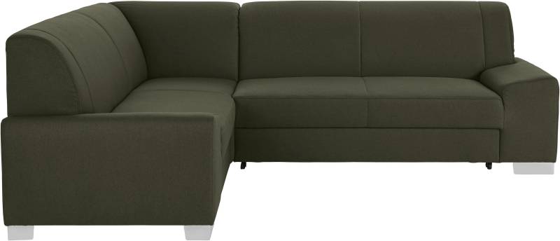 DOMO collection Ecksofa »Anzio in kubischer Formensprache, flache Armlehnen, L-Form«, Wahlweise mit Bettfunktion und Federkern für hohen Sitzkomfort von DOMO collection