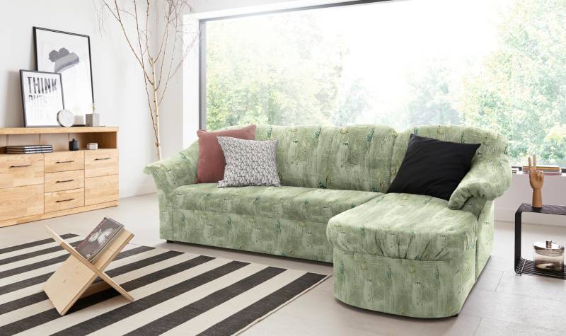 DOMO collection Ecksofa »Pegnitz, elegante Rückensteppung, kompakte Stellmasse 238/141cm, L-Form«, wahlweise mit Bettfunktion von DOMO collection